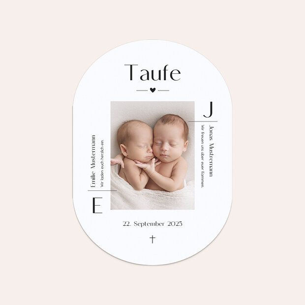Taufkarten - Doppeltes Lottchen