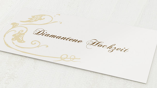 Diamantene Hochzeit Einladung - Blumenbraut