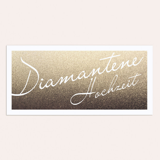 Diamantene Hochzeit Einladung - Diamantene Zeiten