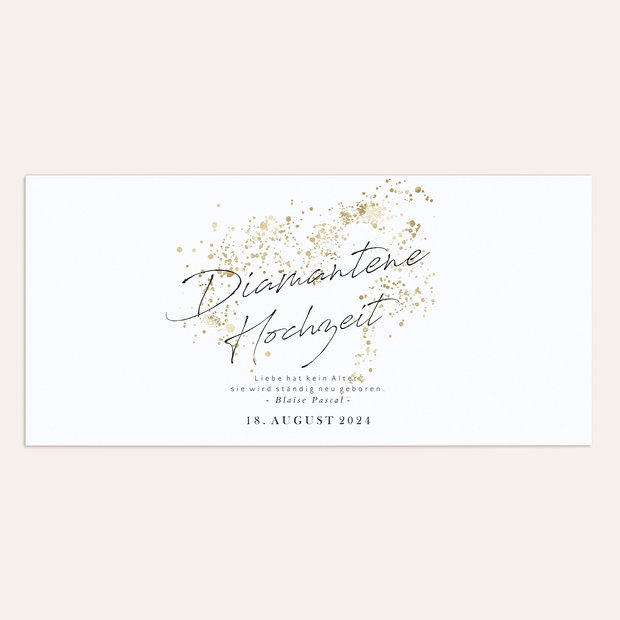 Diamantene Hochzeit Einladung - Freudensprenkel