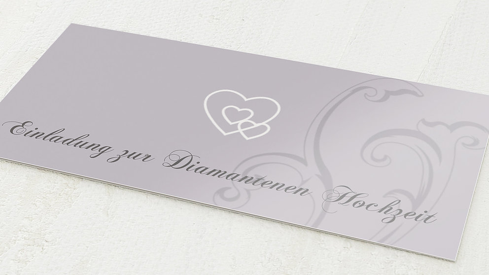 Diamantene Hochzeit Einladungskarten Diamantene Hochzeit