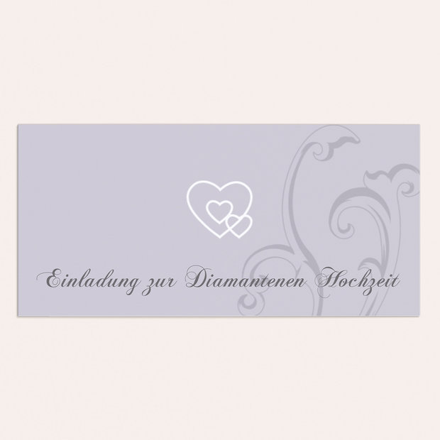 Diamantene Hochzeit Einladung - Liebesbrief