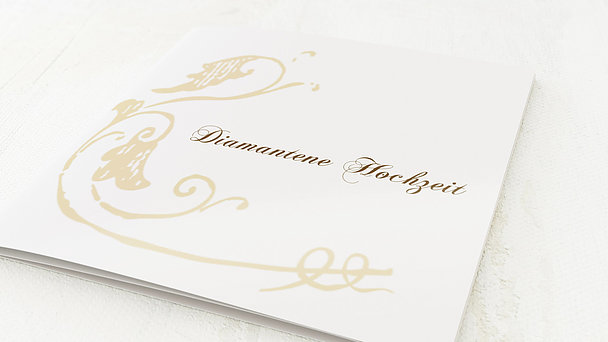 Umschlag Mit Design Diamantene Hochzeit Blumenbraut Detail