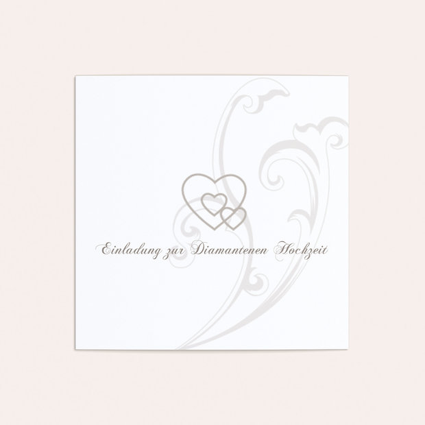 Diamantene Hochzeit Einladung - Liebesbrief