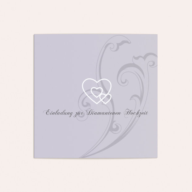 Diamantene Hochzeit Einladung - Liebesbrief