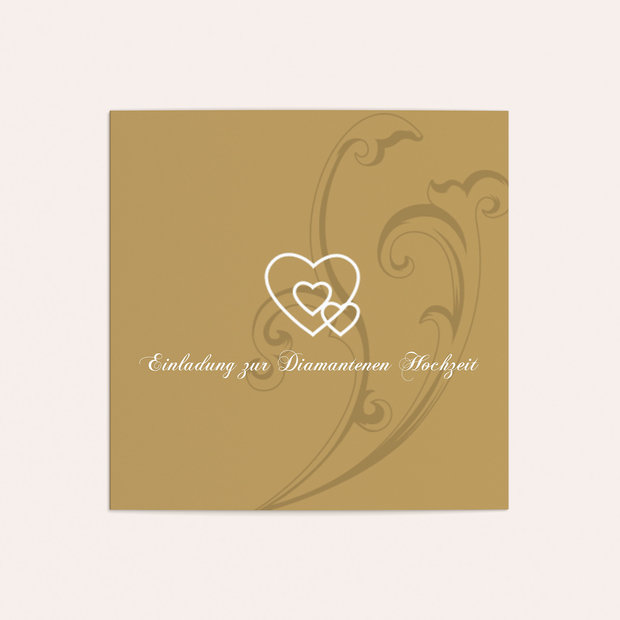 Diamantene Hochzeit Einladung - Liebesbrief