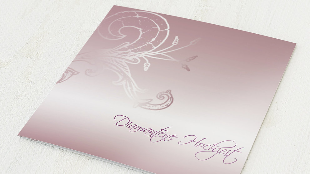 Diamantene Hochzeit Einladung Fruhlingsgefuhle Detail