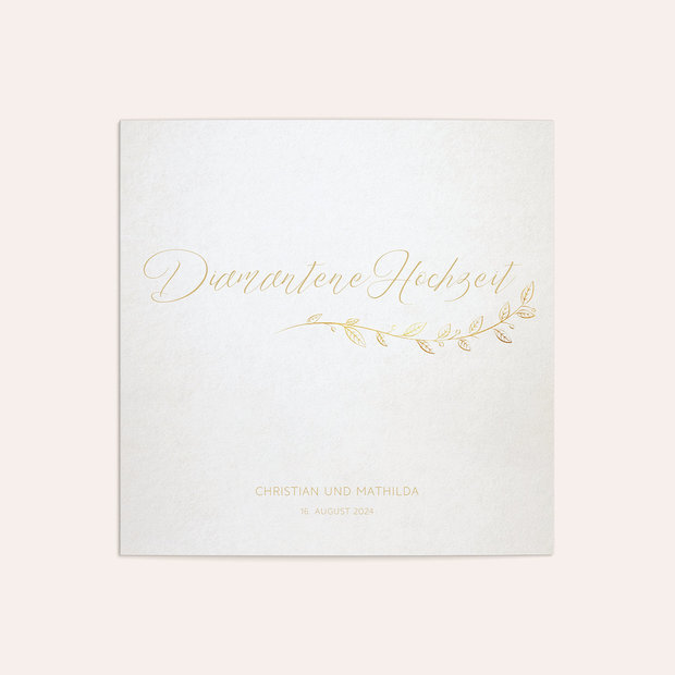 Invitation de noces de diamant - Diamantener Spross