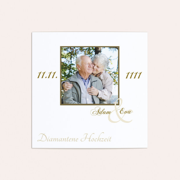 Diamantene Hochzeit Einladung - Vermählung