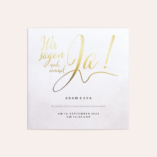 Invitation de noces de diamant - Bedeutsame Zweisamkeit