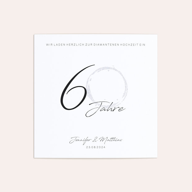 Invitation de noces de diamant - Liebesspur