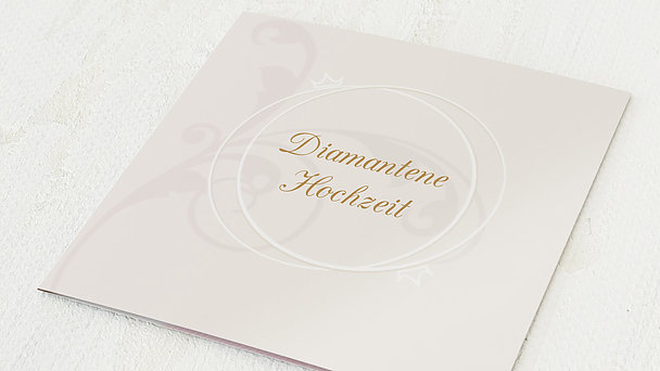 Diamantene Hochzeit Einladung - Pastellblüte