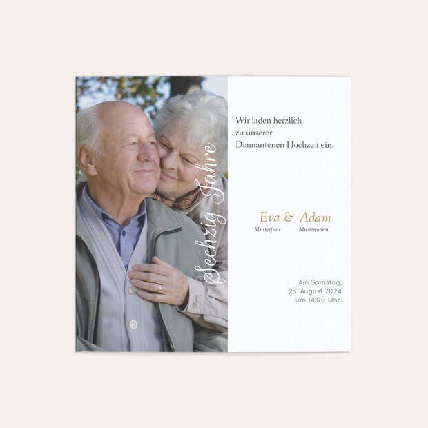 Invitation de noces de diamant - Nur 60 Jahre