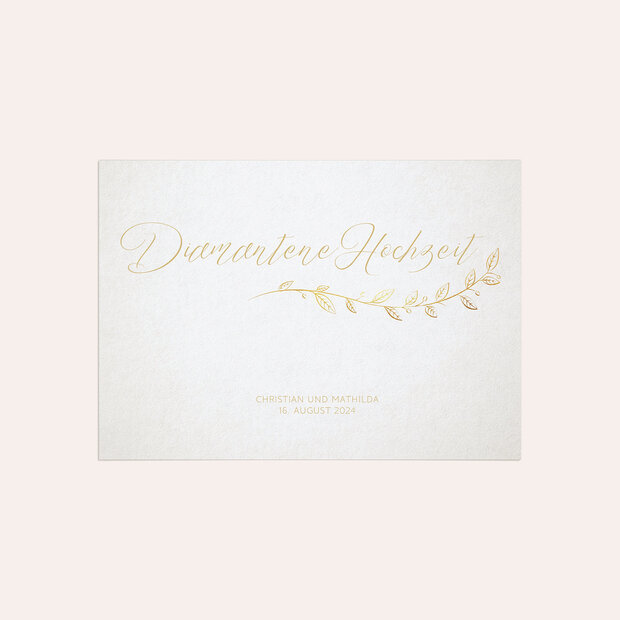 Diamantene Hochzeit Einladung - Diamantener Spross