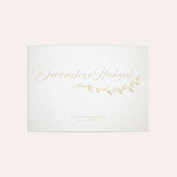 Diamantene Hochzeit Einladung - Diamantener Spross