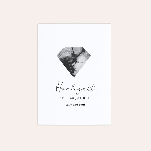 Diamantene Hochzeit Einladung - Like diamonds