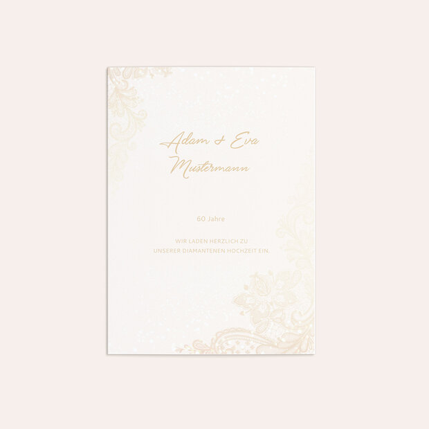 Diamantene Hochzeit Einladung - Liebevolle Anmut