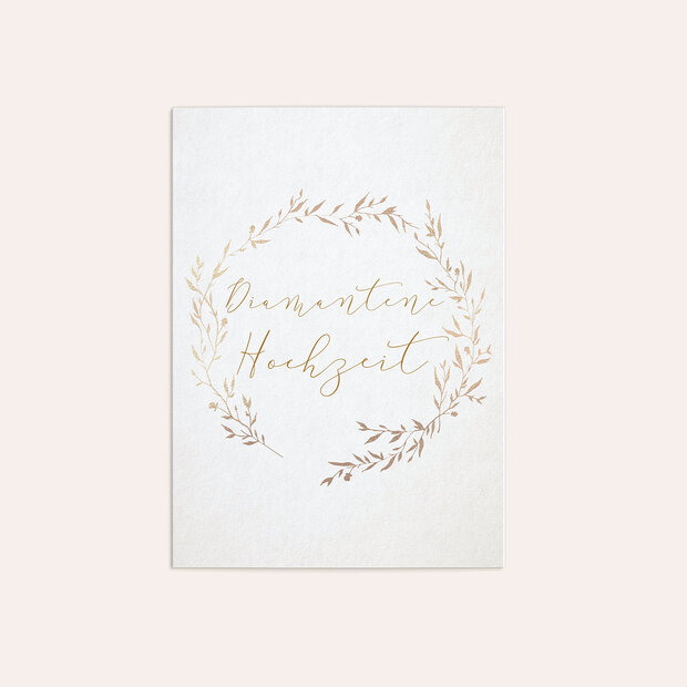 Diamantene Hochzeit Einladung - Rankenzauber Diamant