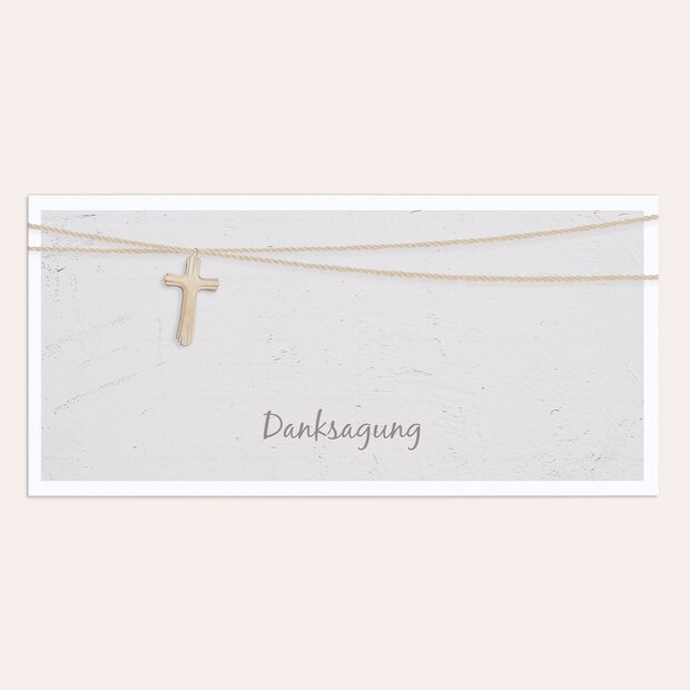 Danksagung zur Taufe - Holzkreuz