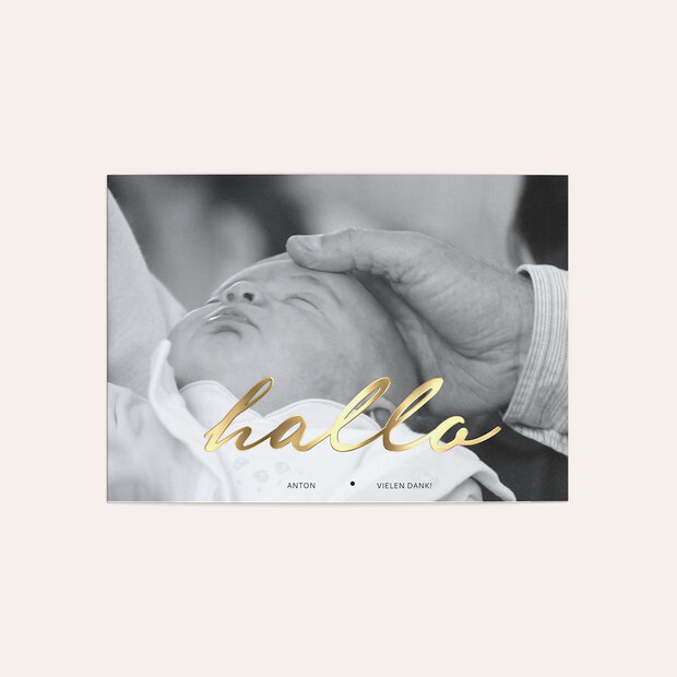 Danksagung zur Taufe - Hallo Baby