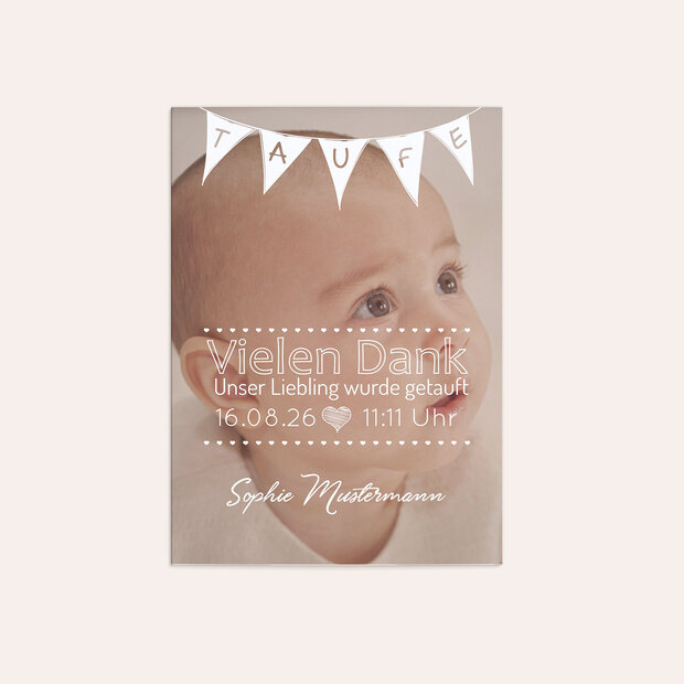 Danksagung zur Taufe - Babywimpel