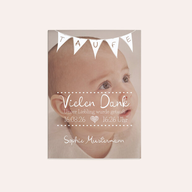 Danksagung zur Taufe - Babywimpel