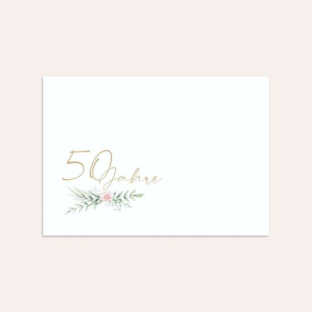 Umschlag mit Design Goldene Hochzeit - Beschwingtes Grün