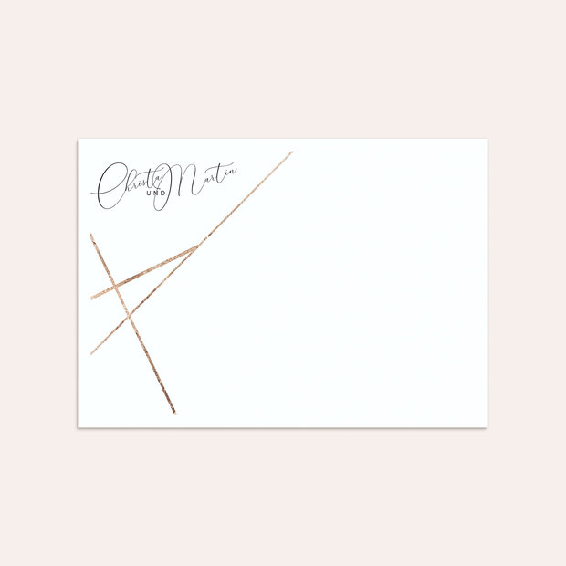 Umschlag mit Design Goldene Hochzeit - Klare Linien