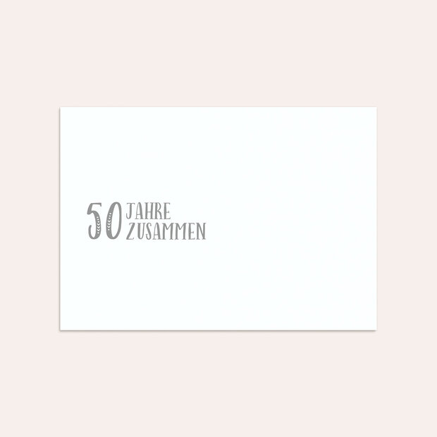 Umschlag mit Design Goldene Hochzeit - Glücklich wie eh und je