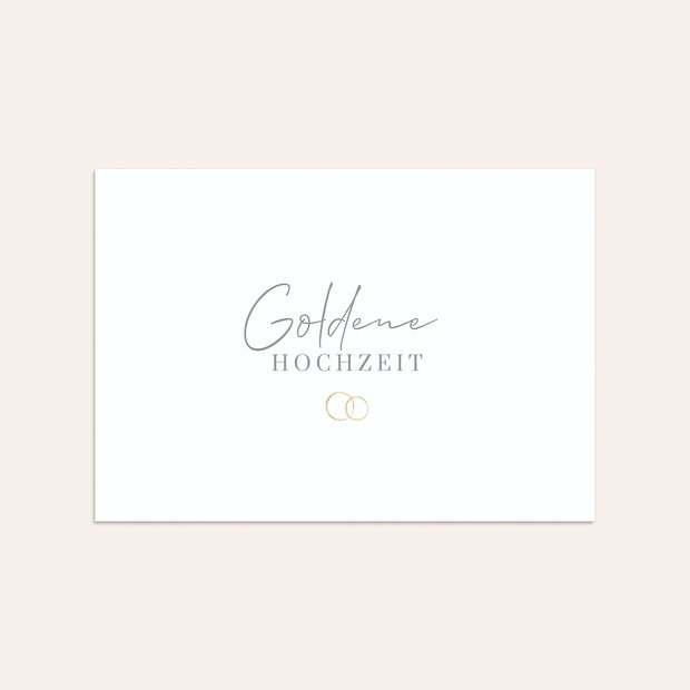 Umschlag mit Design Goldene Hochzeit - Veredeltes Jubiläum