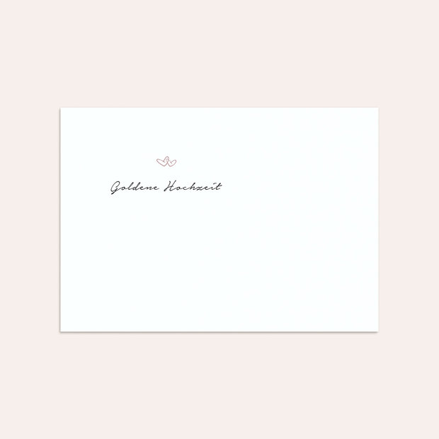 Umschlag mit Design Goldene Hochzeit - 50 Jahre Herzklopfen