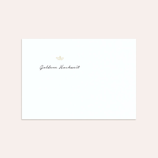 Umschlag mit Design Goldene Hochzeit - 50 Jahre Herzklopfen