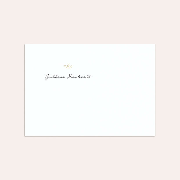 Umschlag mit Design Goldene Hochzeit - 50 Jahre Herzklopfen