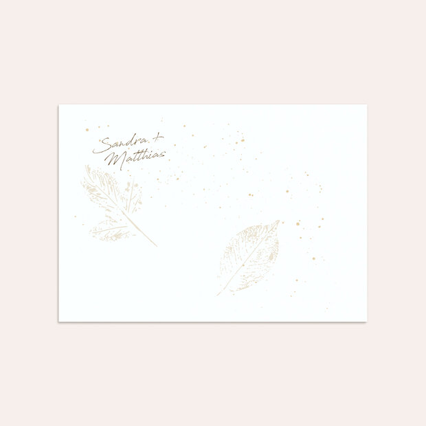 Umschlag mit Design Goldene Hochzeit - Filigrane Blätter