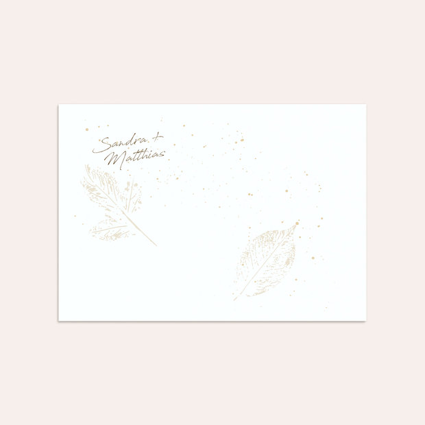 Umschlag mit Design Goldene Hochzeit - Filigrane Blätter