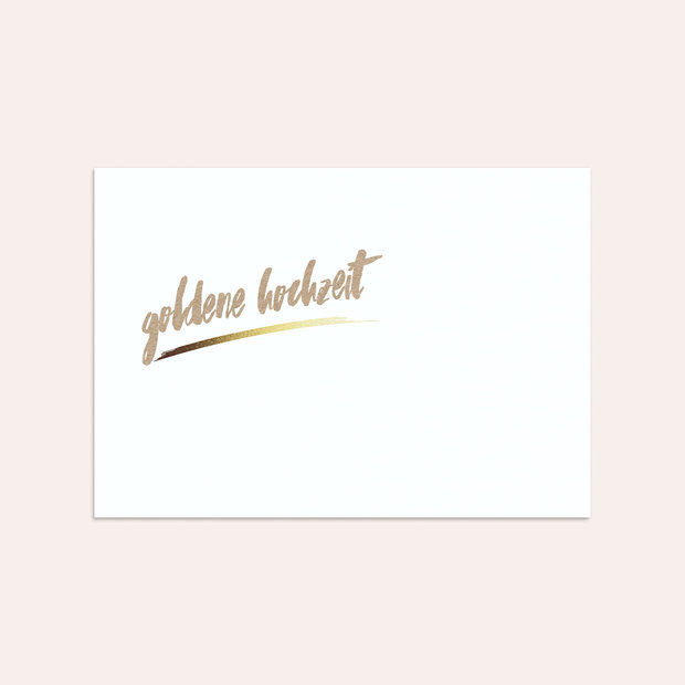 Umschlag mit Design Goldene Hochzeit - Goldene Kontraste