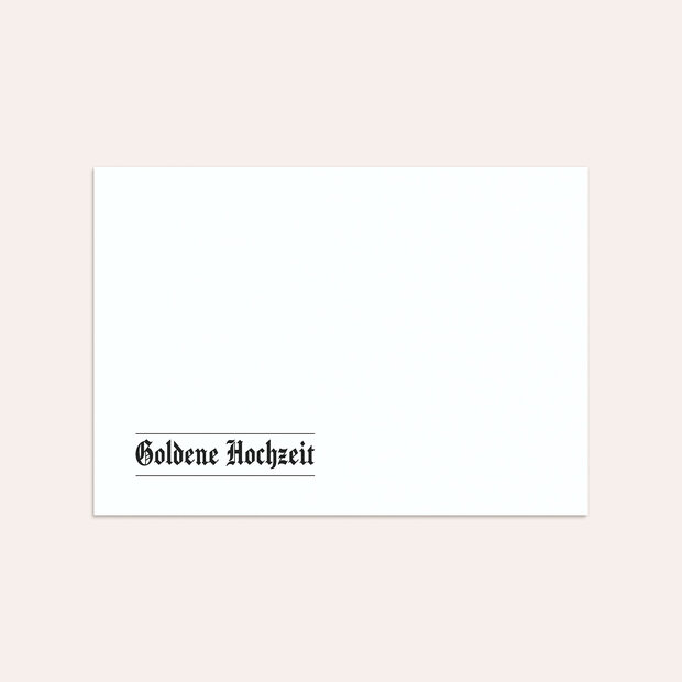 Umschlag mit Design Goldene Hochzeit - Hochzeits-Anzeiger