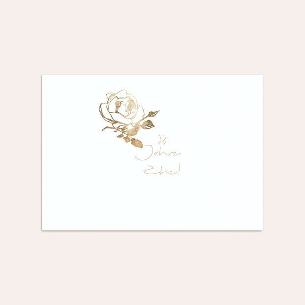 Umschlag mit Design Goldene Hochzeit - Goldener Rosenstolz