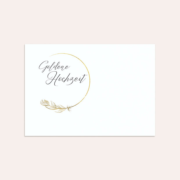 Umschlag mit Design Goldene Hochzeit - Goldener Glücksfunke