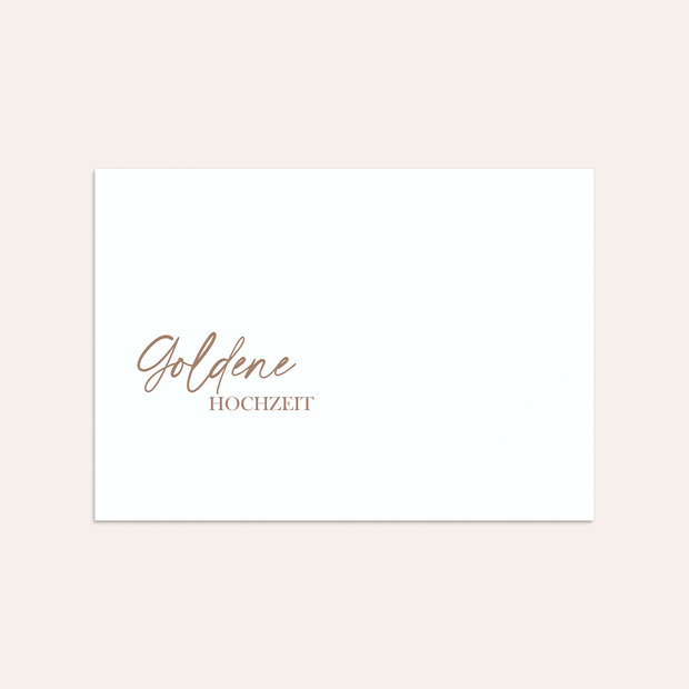 Umschlag mit Design Goldene Hochzeit - Immergrüne Harmonie
