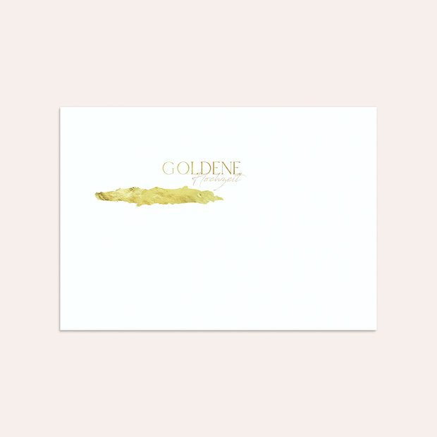 Umschlag mit Design Goldene Hochzeit - Goldmassiv