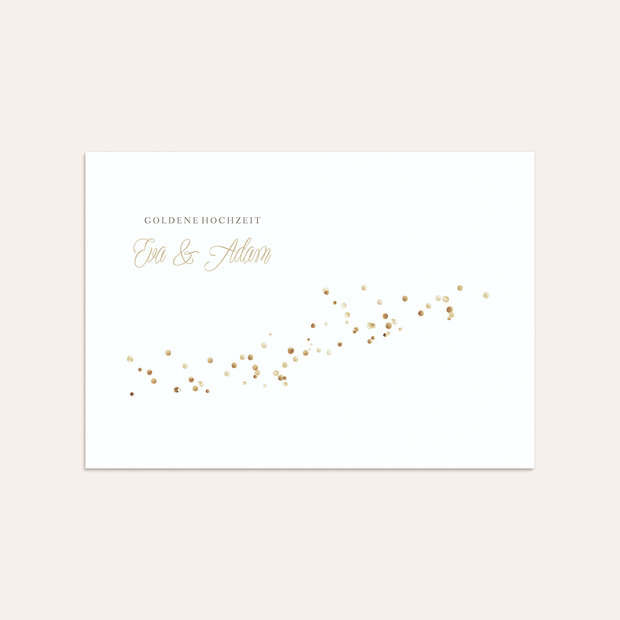 Umschlag mit Design Goldene Hochzeit - Gold-Geflitter