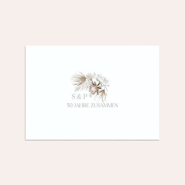 Umschlag mit Design Goldene Hochzeit - Jubiläumsblüte