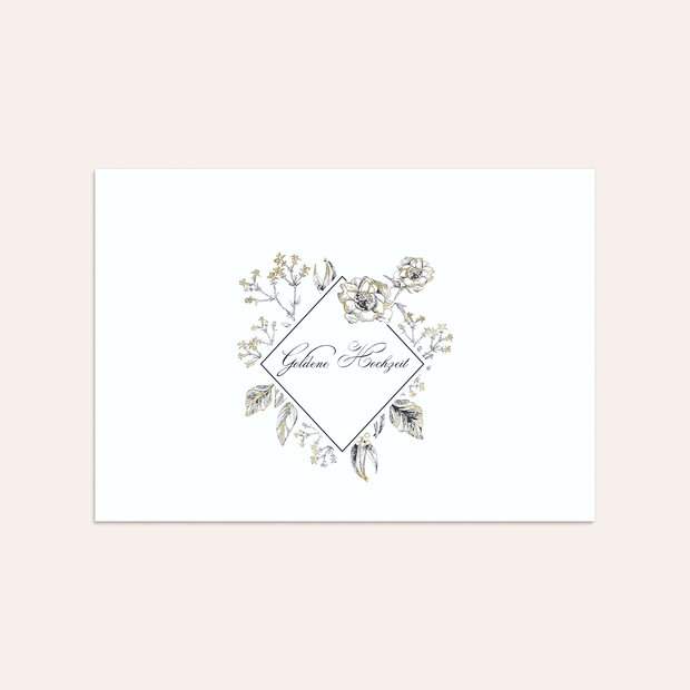 Umschlag mit Design Goldene Hochzeit - Raffinesse