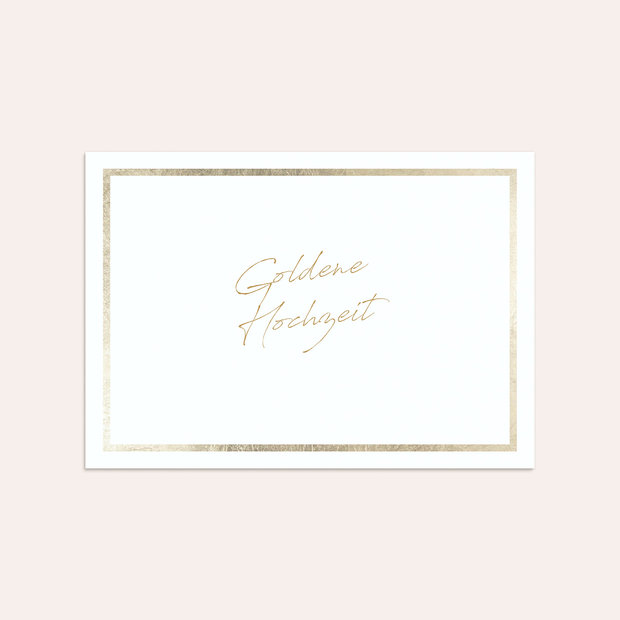 Umschlag mit Design Goldene Hochzeit - Moment des Glücks