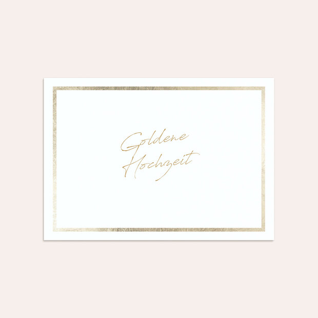 Umschlag mit Design Goldene Hochzeit - Moment des Glücks