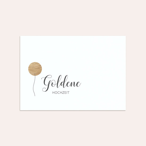 Umschlag mit Design Goldene Hochzeit - Festlicher Ballongruß