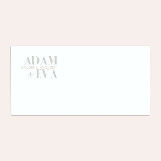 Umschlag mit Design Goldene Hochzeit - 50 Jahre Vollendung