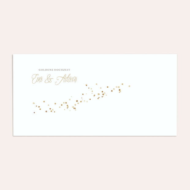 Umschlag mit Design Goldene Hochzeit - Gold-Geflitter