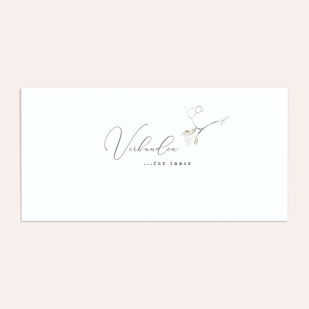 Umschlag mit Design Goldene Hochzeit - Edles Zweiglein